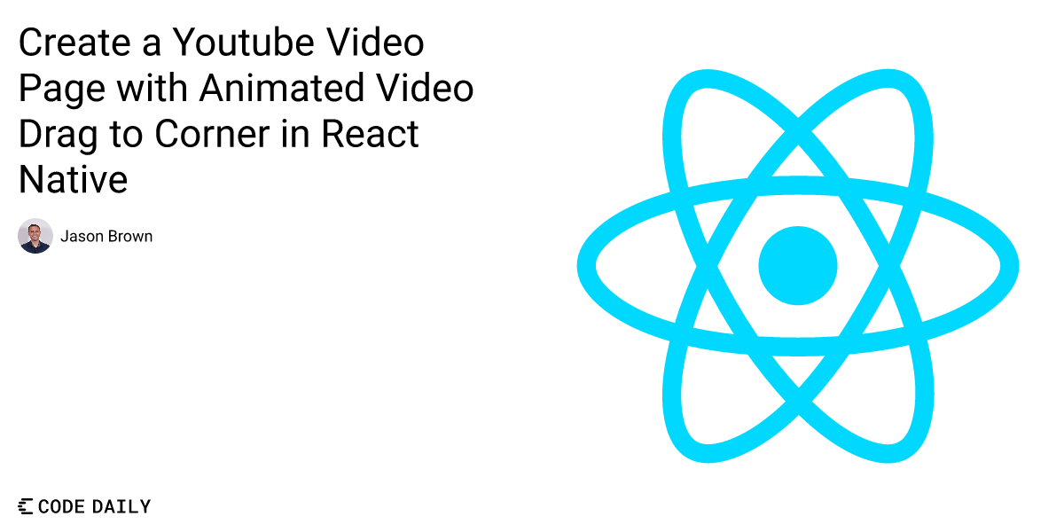 Create a Youtube Video Page with Animated Video Drag to Corner in React  Native